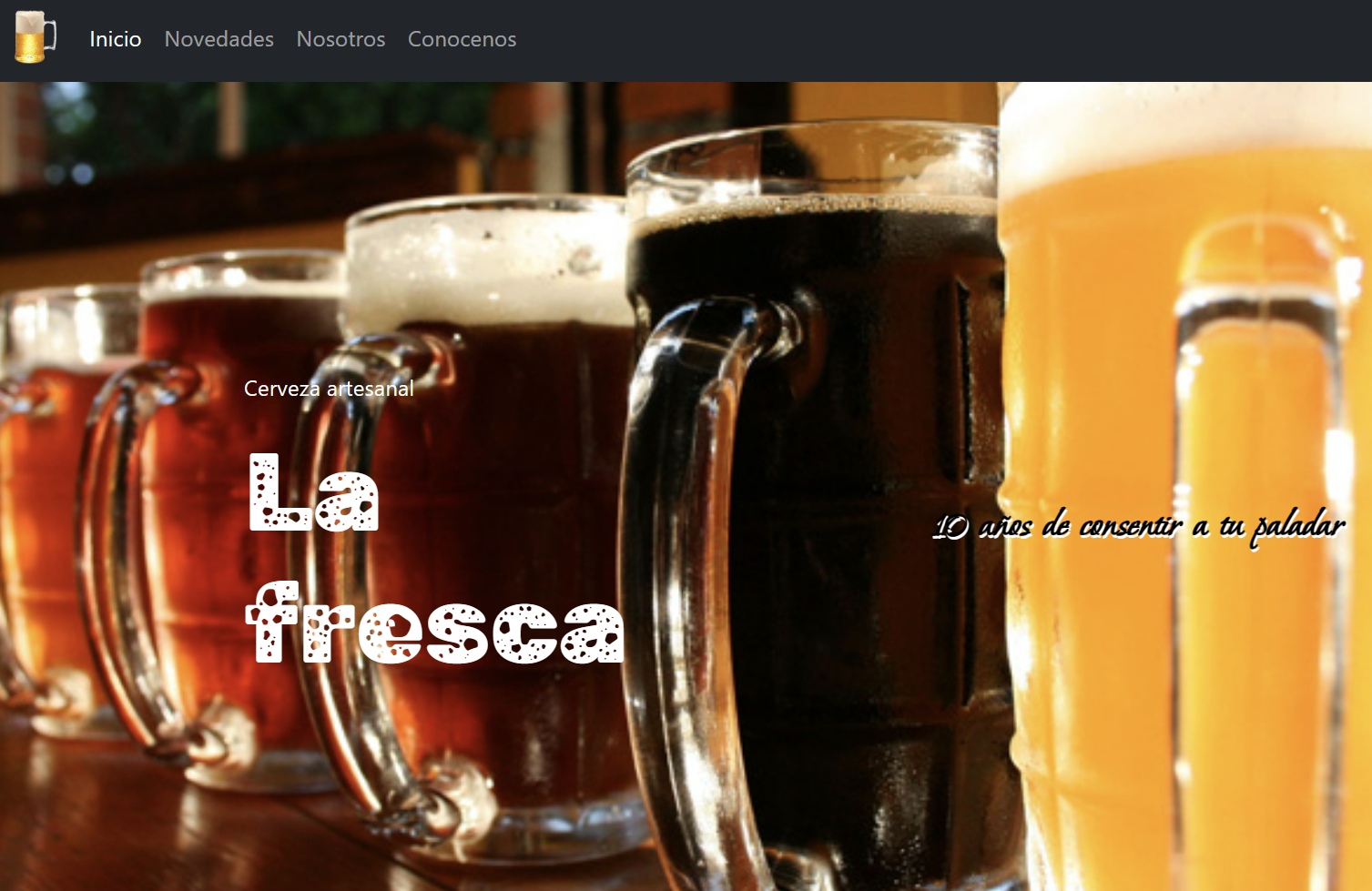 Sitio web de cerveceria